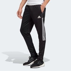 ADIDAS MENS TIRO 21 TRACK PANTS, BLACK/WHITE, SIZE SMALL, NEW WITH TAGS